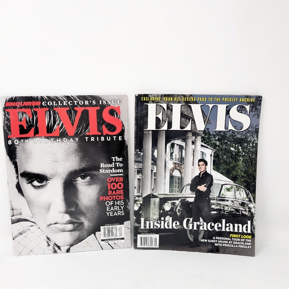 Lot of 2 Elvis Presley Magazines: Inside Graceland - Vol. 6 August 2016 Enquirer